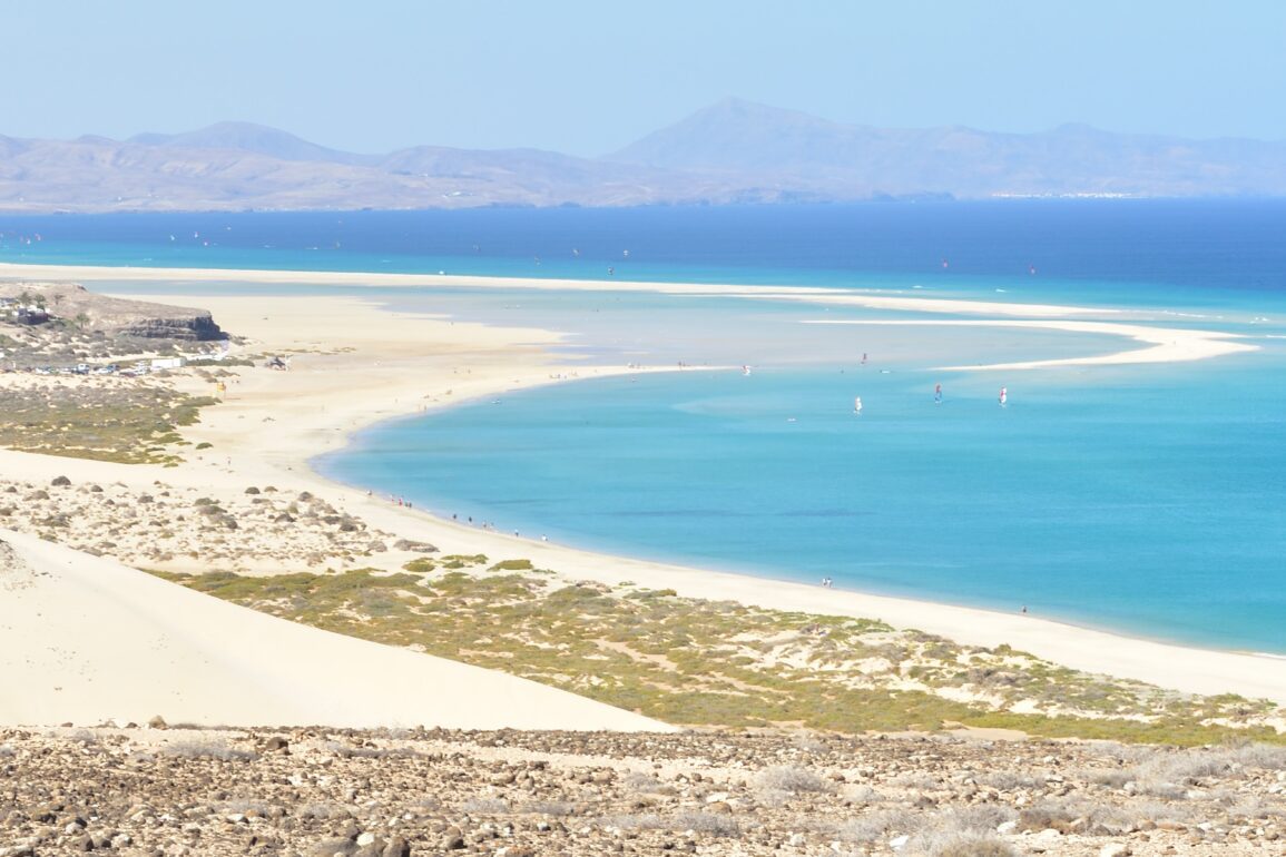 Beautiful view of the beach in Fuerteventura