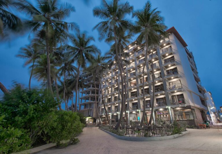 Beautiful Kaani hotel on Maafushi Island.