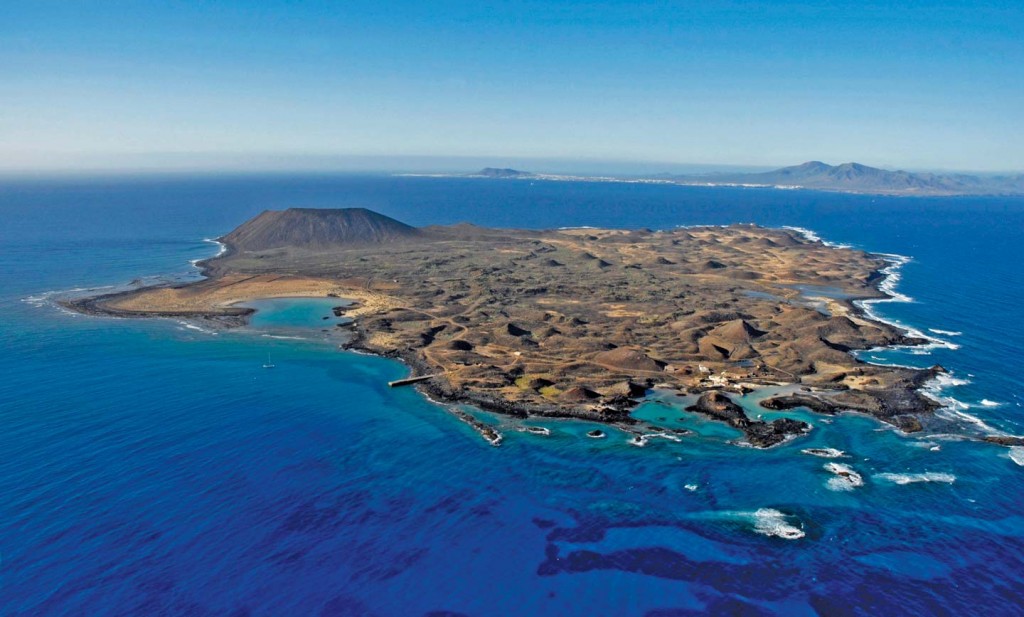 Aerial view of Isla de Lobos