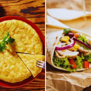 spanish tortilla and innovative wrap for spanish breakfast by amazzzing travel