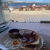englissh breakfast with sea view at beach